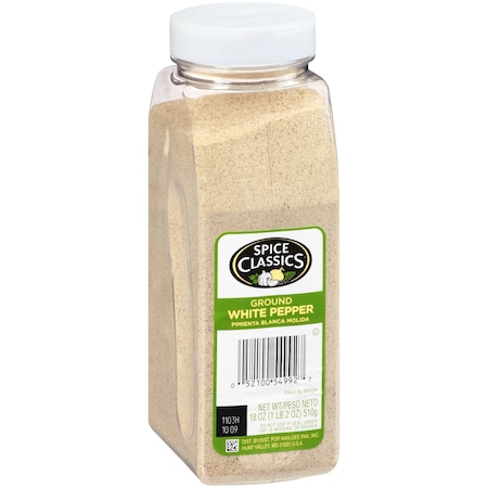 Spice Classics Ground White Pepper 18 Oz., PK6